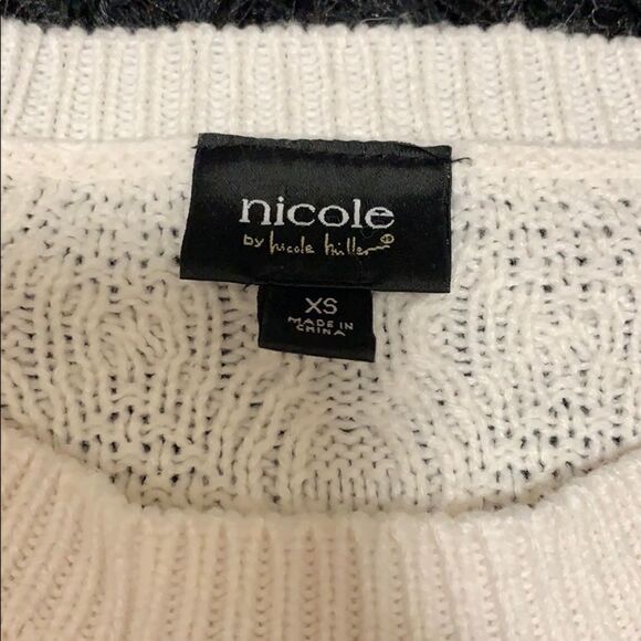 Nicole by Nicole Miller Cable Knit Hi-Lo Top Size XSMALL - Picture 9 of 10